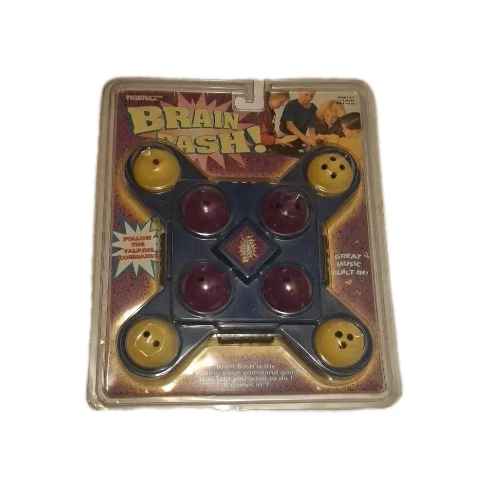 Vintage Sealed 1994 Tiger Electronics Brain Bash Voice Command Memory Game